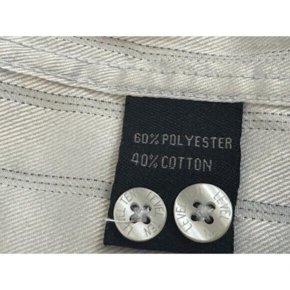 Level Ten Mens Striped Long Sleeve Button-Down Shirt W/ Black Graphic Design L - Picture 3 of 12